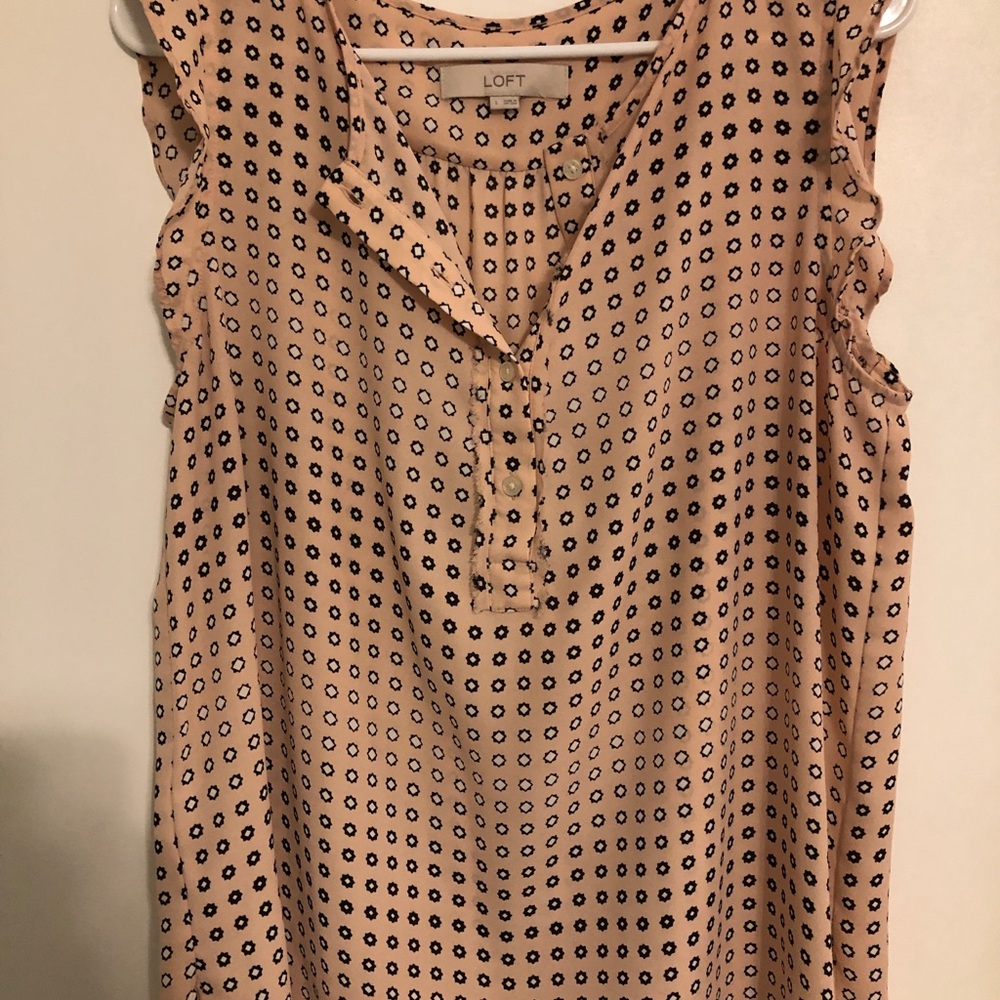 Blush & black blouse